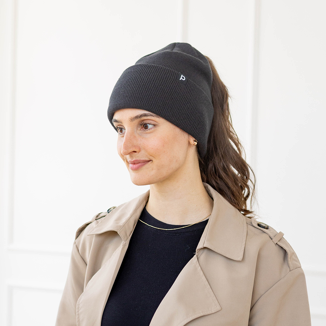 Magnetic Ponytail Beanie-Winter Knit Toque